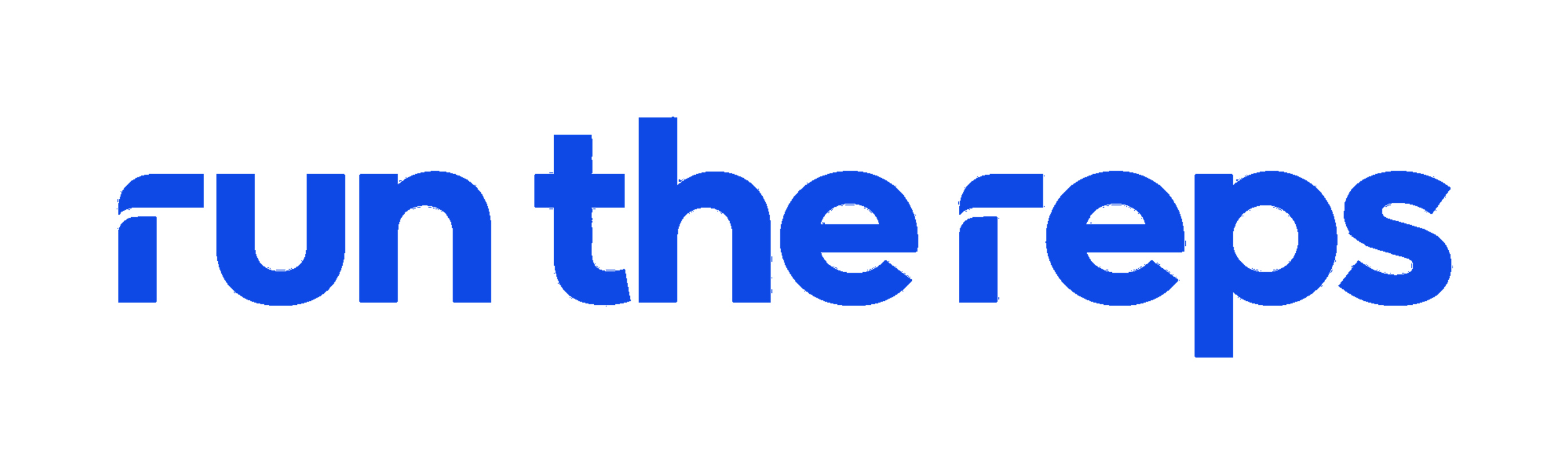 Run The Reps wordmark — All blue