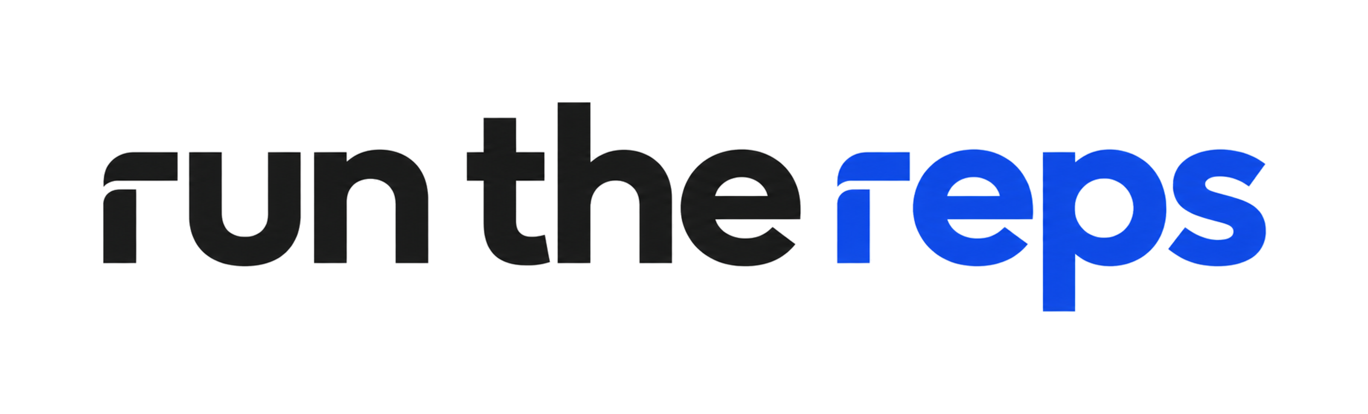 Run The Reps wordmark — Primary